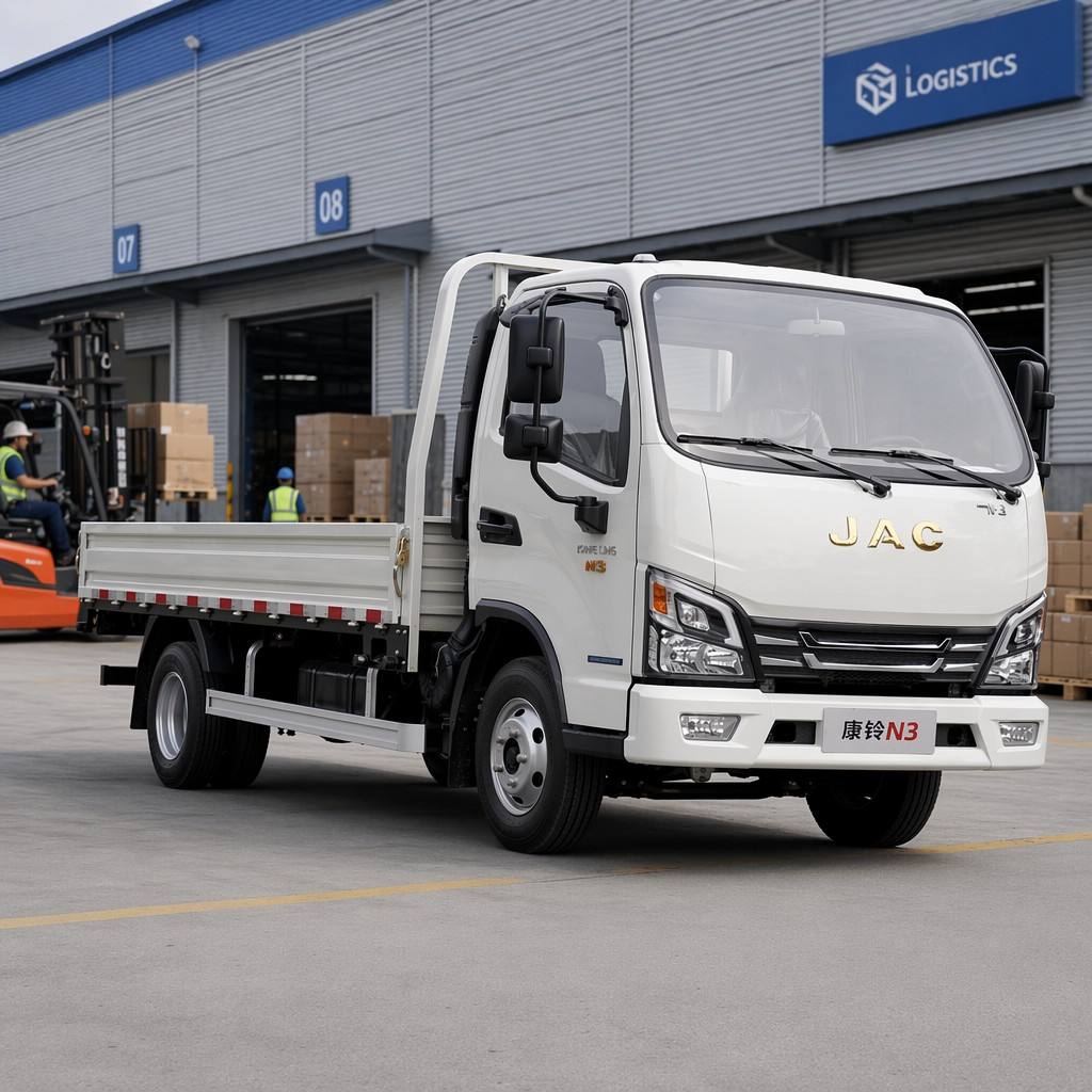 Camion à plateau de camion de fret de pieu de 2 à 4 tonnes avec châssis JAC à vendre